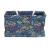 Household Essentials Krush Canvas Utility Tote| Reusable Beach Bag | Blue Palm Leaf