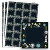 PARTYRAMA.CO.UK Space Design 40mm Square Sticker sheet of 24