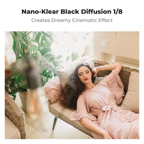 K&F Concept 67mm Black Diffusion 1/8 Filter, Mist Dreamy Cinematic Effect Filter for Video/Vlog/Portrait Photography K-Series
