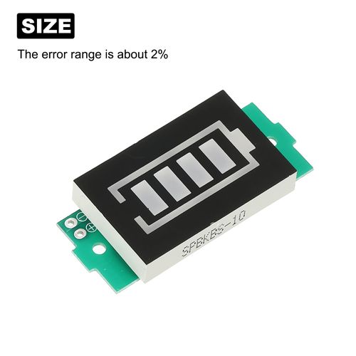 MECCANIXITY 5Pcs Battery Indicator Display Capacity 1-8S 4.2-33.6V LED Display Blue Battery Charge Indicator for Electric Vehicle Battery Car