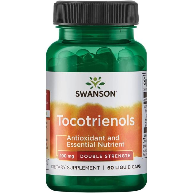 [nmn Supplements] Swanson Double Strength Tocotrienols - Antioxidant Liquid Capsules 60 100mg Each