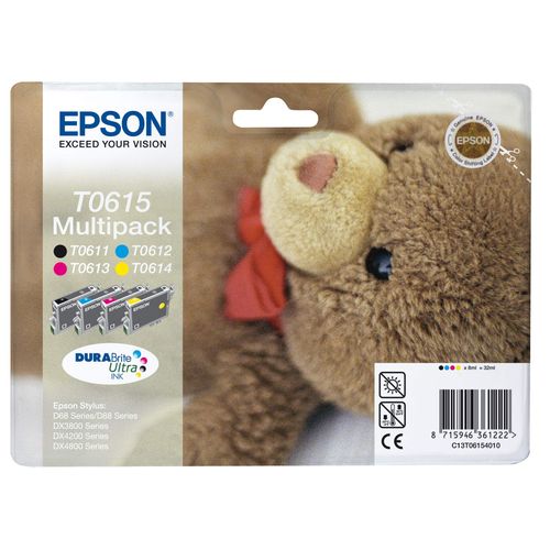 Epson C13T06154010 Inkjet Cartridge for DX3850 - Cyan/Magenta/Yellow/Black (Pack of 4)