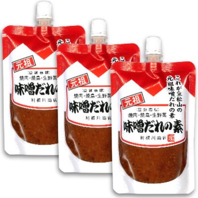 Tonegawa Shoten Ganso Miso Sauce Miso Sauce, 3.6 oz (130 g) x 3 Pieces, Stand Pouch