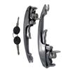 DASPARTS Door Handle Kit Pair Chrome 113898205M for VW Beetle 1968-1977 for VW Super Beetle 1971-1979