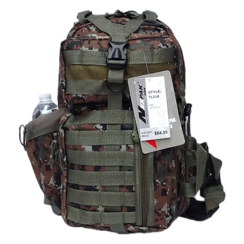 Nexpak 18" 1200cu. in. Tactical Sling Shoulder Hiking Backpack TL318 DM Brown Digital Camouflage