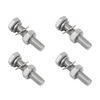 4 Sets M10x35mm Flange Bolt Bolt Nut Flange Bolt Set Lock Washer Kit