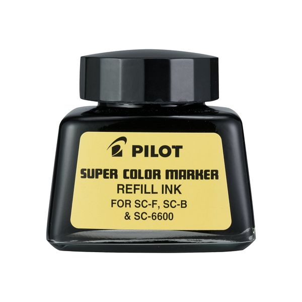 3 Pack Pilot Pen 43500 1oz Refill Ink for Permanent Markers - Black (SCRF-BLK)