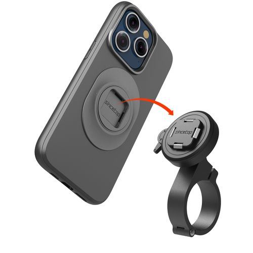 sincetop Bike/Motorcycle Phone Mount - Series Q [ Quad ] - Quick Lock & Release - Aluminum Bicycle Handlebar Phone Holder - Compatible with Mountain/Road/Electric Bikes, and Scooters