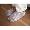 Daikai 73607 Classic Slippers, Brushed Plaid, Navy, M