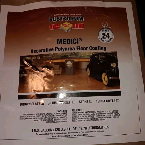 Rust-Oleum Medici Decorative Polyurea Floor Coating Brown Slate    1 Gallon