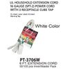 PT-3706W - White UL Extension Cord (6 ft.)