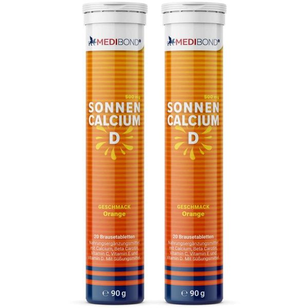 Sonnencalcium D Medibond Effervescent Tablets 2 x Pack of 20