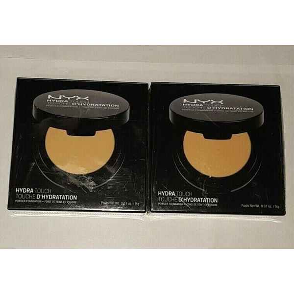 2 powder lot NYX HYDRA TOUCH POWDER FOUNDATION HTPF10 AMBER sealed nib