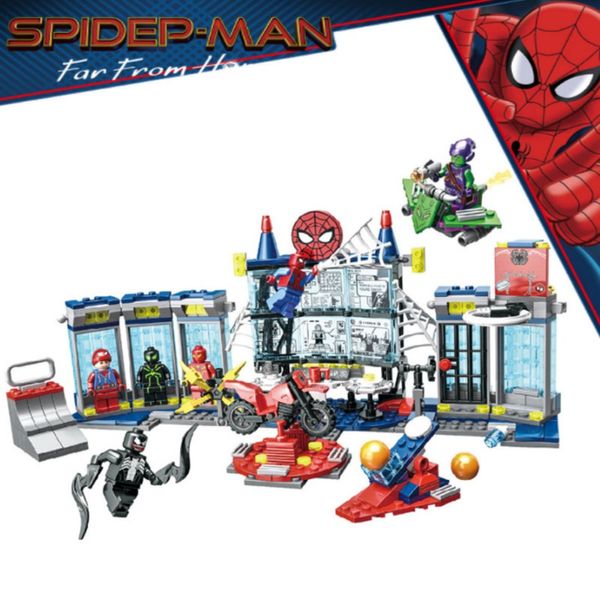 Spider-Man Lab 76175 Set of 8 Compatible Lego, Iron Man Showcase Base 6