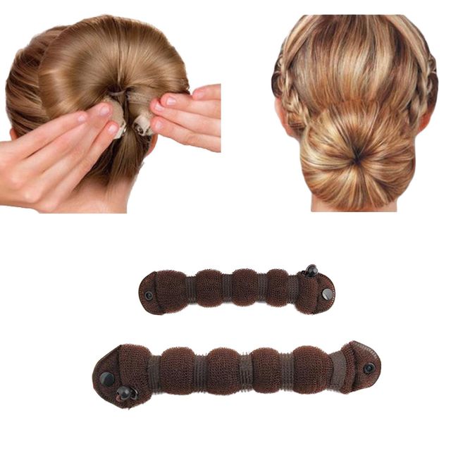 Schwamm Donut Haarstyling Donut Haarknoten Donut Hair Bun Maker French Twist Haar Brötchen Styling Haar Twist Kranz Schnelle Haarknoten Maker Halter Twist für Dünnes Haar, Einfache Frisurenhilfe