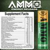 AMMO pre workout Energy Reloads™  Coconut Single 12ct 300mg Caffeine Zero Sugar