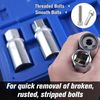 SPEEDWOX 4pcs Stud Bolt Remover Removal Puller Set Stud Extractor Set Stud Removal Set Stud Removal Set Stud Removal Set Stud Removal Set Stud Bolt Puller 1/2" Stud Extractor Set Broken Stud Removal