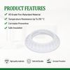 E27/E26 Universal Lamp Holder Multi Functional Accessory Set Including Threaded Locking Ring/Dustproof Covering Ring/Lamp Holder Fixing Ring/Lamp Clamp Ring White 5-Piece Installation Kit