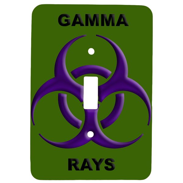 Single Toggle Metal Light Switch Cover with Gamma Rays Design