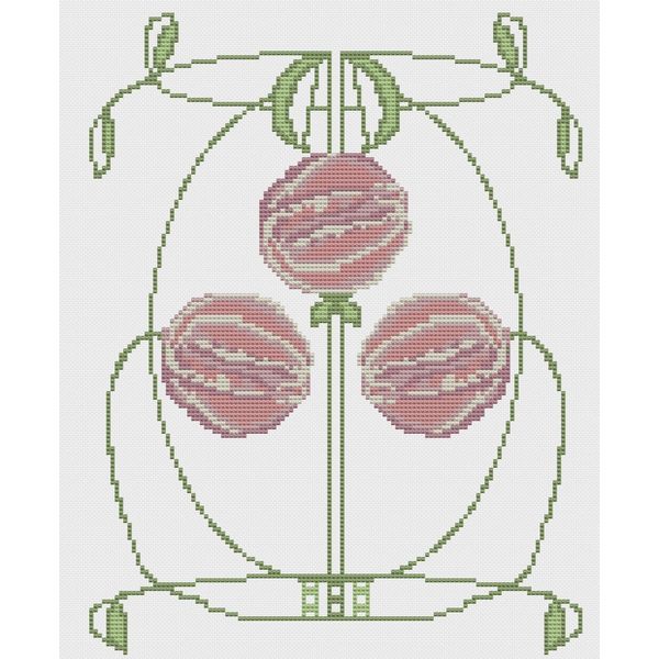 Mackintosh Rose Bower - Cross Stitch Pattern Only