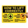 SmartSign "Lifting Instructions" Sign | 10" x 14" Plastic