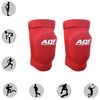 AQF Knee Support Brace Protector Foam Pads Guard Wraps Elasticated Shield (Red, S)