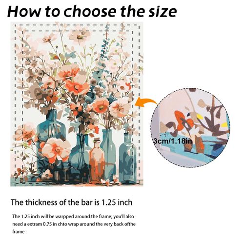 EFOTIML DIY Solid Wood Canvas Frame Kit 16X20'' for Paint by Number&Oil Painting&Diamond Painting by Number Wooden Art Frames
