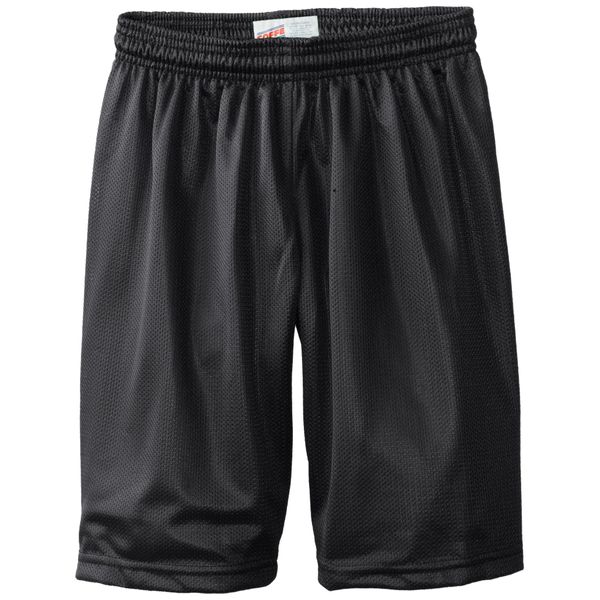 Soffe Big Boys' 7 Inch Poly Mini Mesh Short, Black, Small