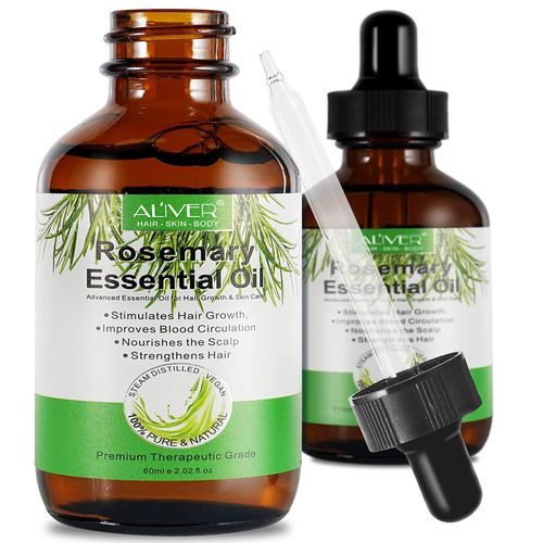 Rosemary Oil for Hair Growth, Rosemary Oil for Hair Care, Skin Care, Nails and Cuticles, Nourish the Scalp, Hair Loss Scalp Men Women, 2.02 Fl Oz (Pack of 2)