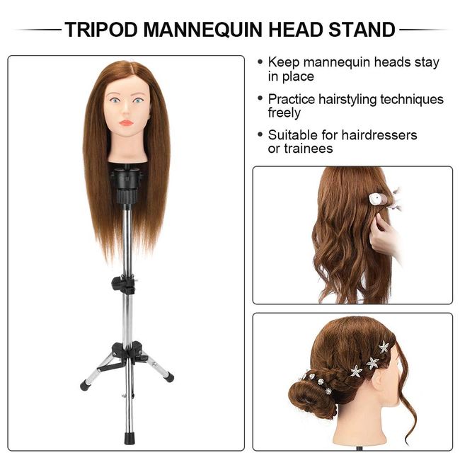 Hairdressing Training Head Stand  Training Mannequin Head Wigs