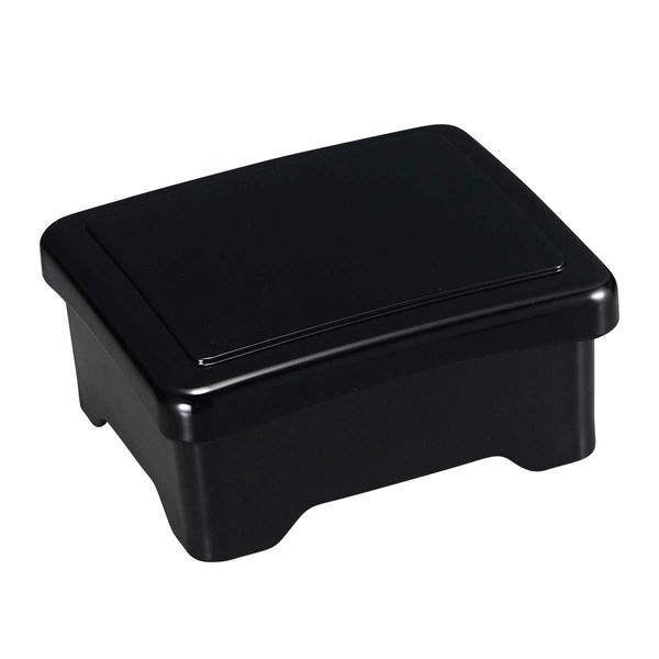 Fukui Craft 5-729-1 Heavy Box, Black, 6.6 x 5.6 x 3.1 inches (16.7 x 14.3 x 8 cm), Unagi no Utsu, Kotsuki Bowl Weight, Black Matte Inner Vermilion