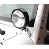 Chrome Billet Windshield Light Brackets, Pair, Compatible with Jeep Wrangler JK 2007-15