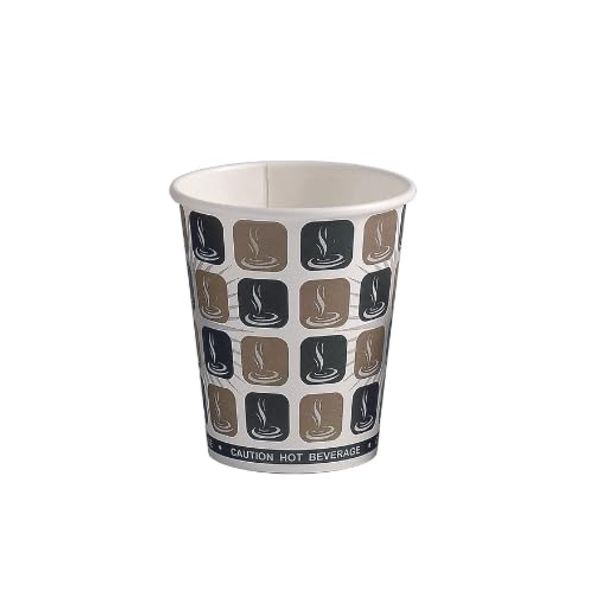 8oz Cafe Mocha Paper Espresso Coffee Cups x 50 (1000)