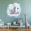 Peter Rabbit Wall Sticker - Peter Rabbit Reading Forest Personalised Decal Wall Art (90cm Width x 90cm Height)