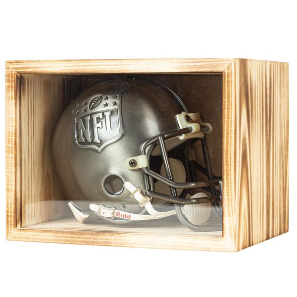 Freezing point 8×6×6 Mini Football Helmets Display Case Wall Mount Deep Small Shadow Box Frame Memory Box for Keepsakes