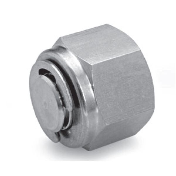 Ham-Let Stainless Steel 316 Let-Lok Compression Fitting, Plug, 1/16"