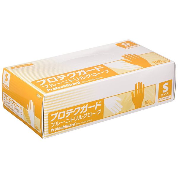 Protection Guard Blue Nitrile Gloves 69311(S) 100 Myi Protection Guard Blue Nitrile (23-6108-01) [Made in Japan] [10 Boxes Unit]