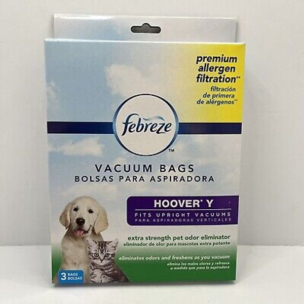 NEW Lot Of 5 Boxes (3 Bags Each) Hoover Y Upright Vac Bags Pet Odor Eliminator