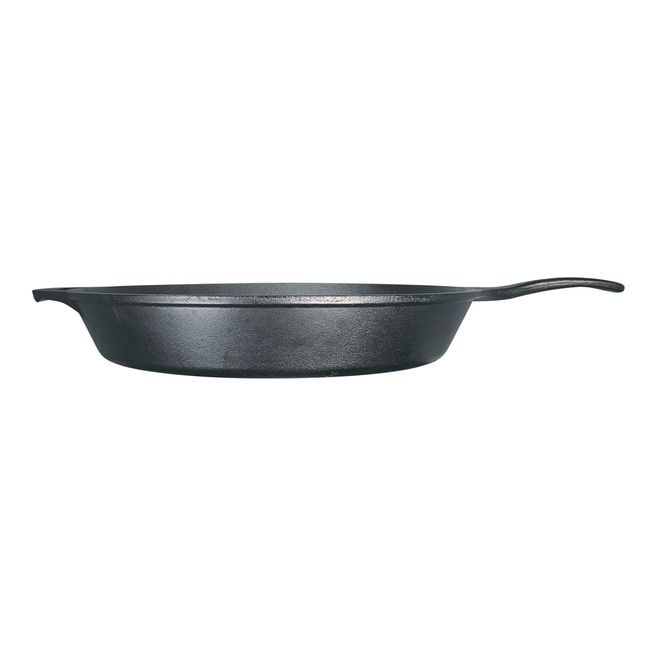 Lodge L10CF3 Cast Iron Covered Deep Skillet, Pre-Seasoned, 5-Quart & L14SK3  15-Inch Pre-Seasoned Cast-Iron Skillet
