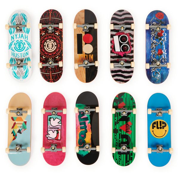 Tech Deck, DLX Pro 10-Pack of Collectible Fingerboards, For Skate Lovers, Kids Toy for Ages 6 and up