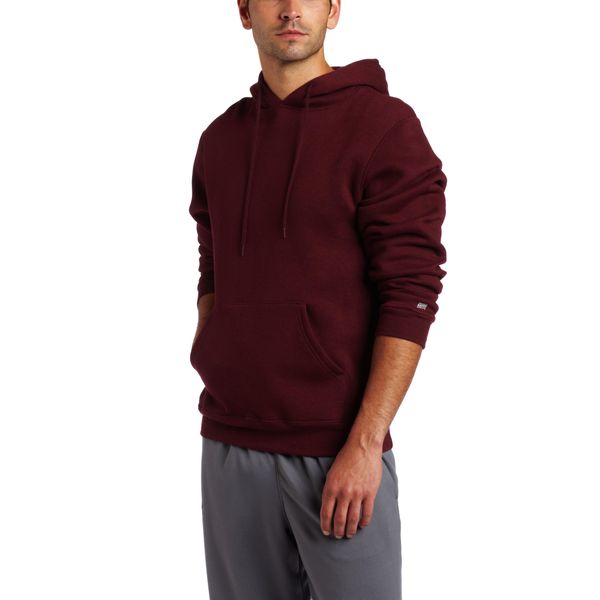 Soffe Men's Training Fleece Hooded Sweatshirt, Maroon, XXX-Large