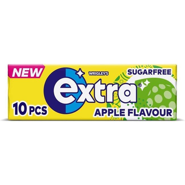 Extra Apple Flavour Sugar Free Chewing Gum Pieces x 15 pack (10Pcs)