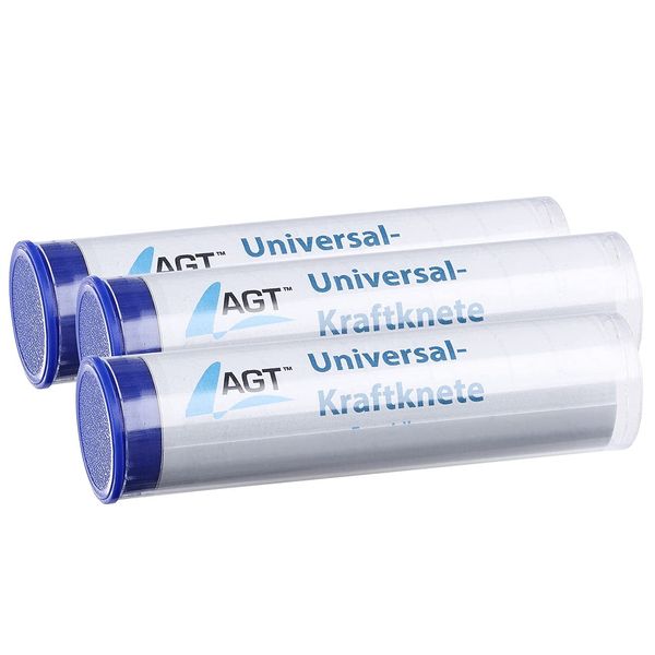 AGT Kaltschweißmasse: 3er-Pack Universal-Kraftknete: 2K-Kleber aus Epoxidharz, 3x 56 g (Epoxy Knete, Epoxidharz Knetmasse, Holzreparaturen)