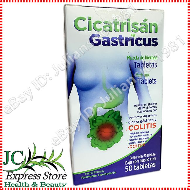 CICATRISAN GASTRICUS RELIEF OF SYMPTOMS OF GASTRIC ULCER COLITIS 50 TABLETS