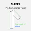 SLEEFS Basic Black Thin Football Towel with Logo
