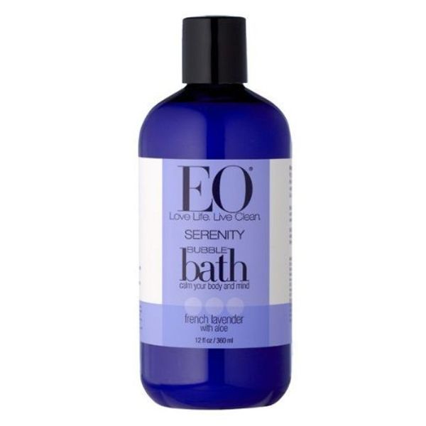 EO Serenity Bubble Bath, French Lavender with Aloe, 12-Ounce Bottles, (Pack of 3)