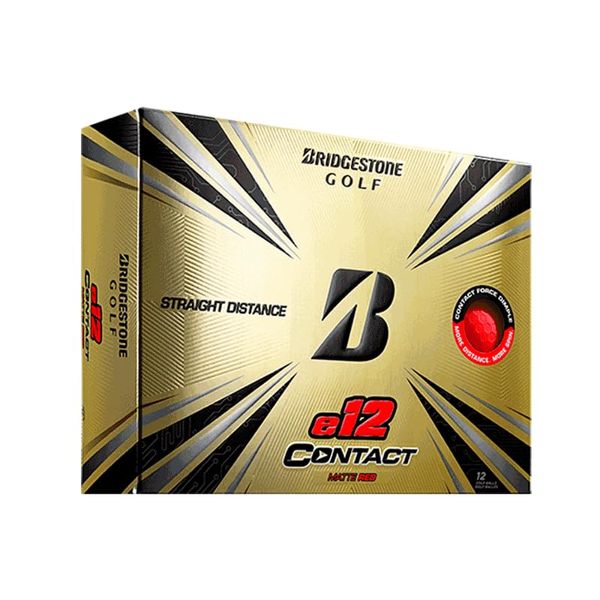 BRIDGESTONE(ブリヂストン)ゴルフボール e12 contact 2021年モデル 12球入 マットレッド 1CRX USモデル [並行輸入品]