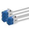 1aTTack.de 659978 Cat6 Cat.6 cable Cat network cable 1m - patch cable slim cable (small diameter - very flexible) 1000 Mbit/s - 5 pieces - gray