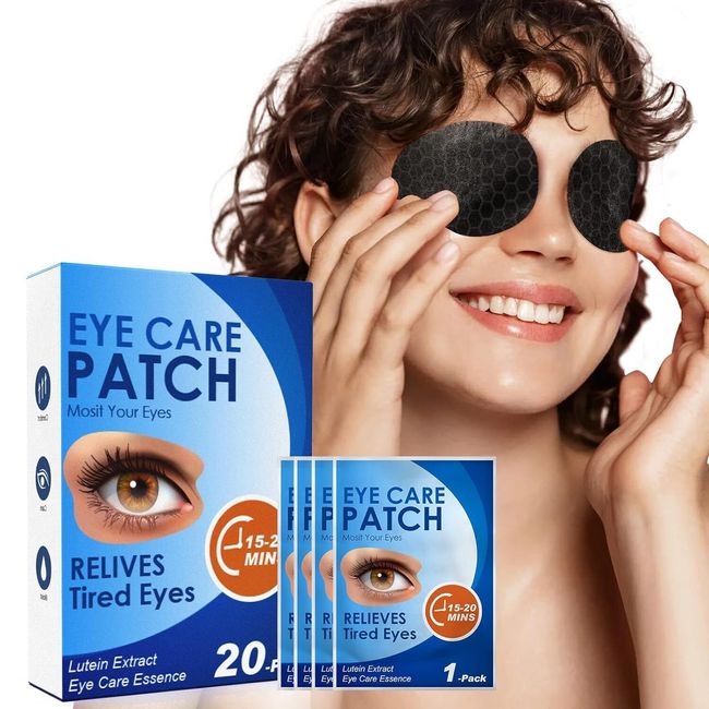 20 Pairs Refresh Cooling Pads for Tired Puffy  Dry Eyes, Lutein & Mint Extract