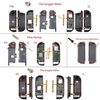 eXtremeRate Soft Touch Grip Brushed Silver Patterned Joy con Handheld Controller Housing with Full Set Buttons, DIY Replacement Shell Case for Nintendo Switch Joycon & Switch OLED Joy con